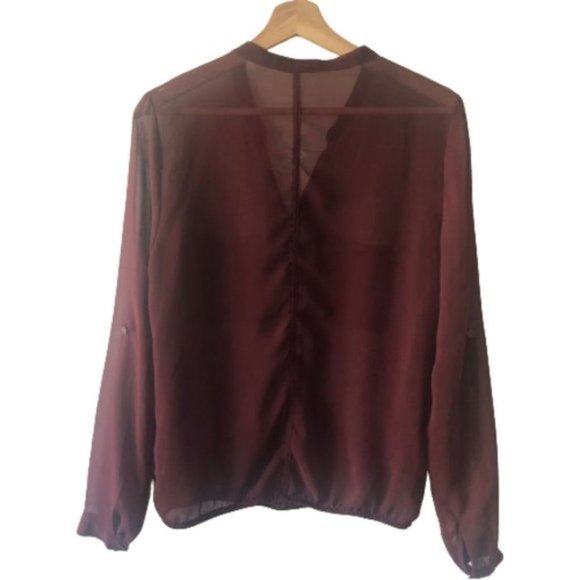 Garage Sheer Chiffon Blouse Size M - Picture 6 of 13